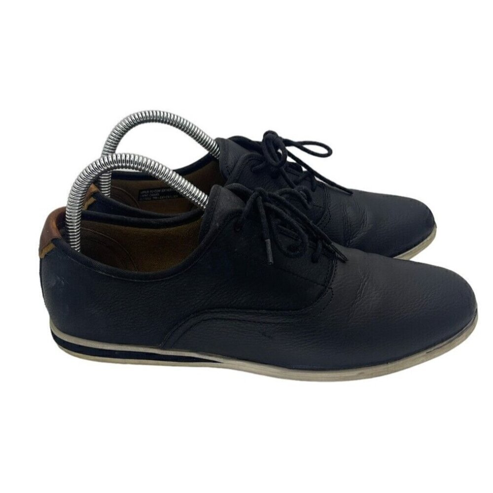 Aldo Men’s Helmet Sneakers Black Soft Leather Lace Up Size 7 US Lace Up Shoes